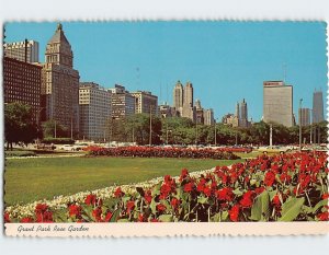 Postcard Grant Park Rose Garden, Chicago, Illinois