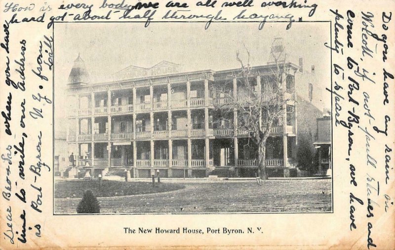 The New Howard House, Port Byron, New York ca 1910s Vintage Postcard