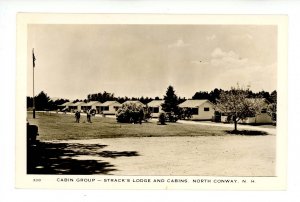 NH - North Conway. Strack's Lodge & Cabins   RPPC