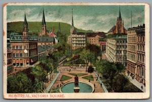 Postcard Montreal Quebec 1905 Victoria Square CDS Duplex Cancel Central Falls RI