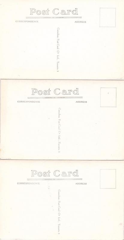 (3 cards) RPPC 1961 Shakespeare Festival - Stratford, Ontario, Canada