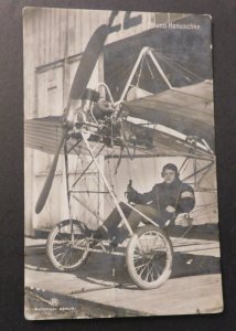 Mint Postcard RPPC Bruno Hanuschke Flight Aircraft Berlin Early Plane