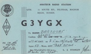 Felpham Bognor Regis Sussex QSL Amateur Radio 1960s Postcard