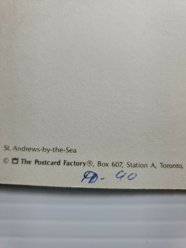 VTG Postcard St Andrews By The Sea New Brunswick Canada 1990 unposted