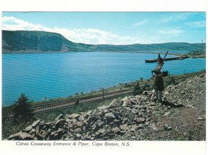 Piper And Canso Causeway Entrance, Cape Breton, Nova Scotia, Chrome Postcard