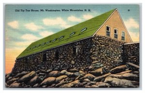 Old Tip Top House Mt Washington White Mountains NH  UNP LInen Postcard R27