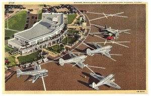 Aerial View Dallas Municipal Airport Love Field Dallas Texas Airport Postcard