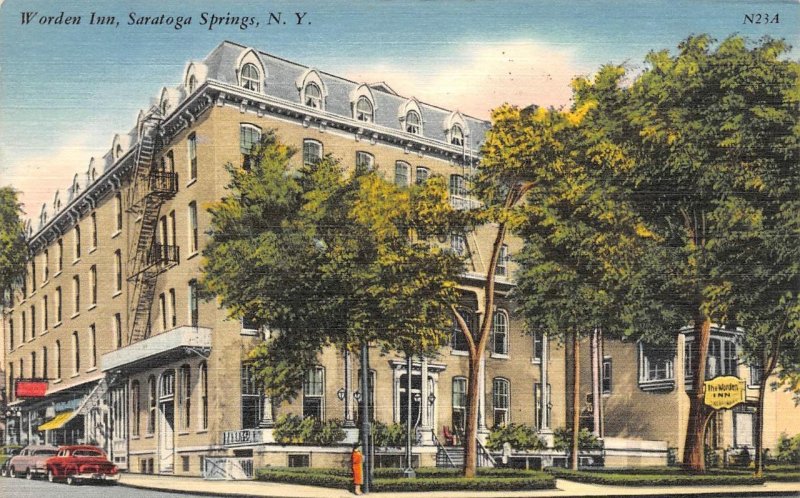 Saratoga Springs, New York NY   WORDEN INN  Resort Hotel   1959 Tichnor Postcard