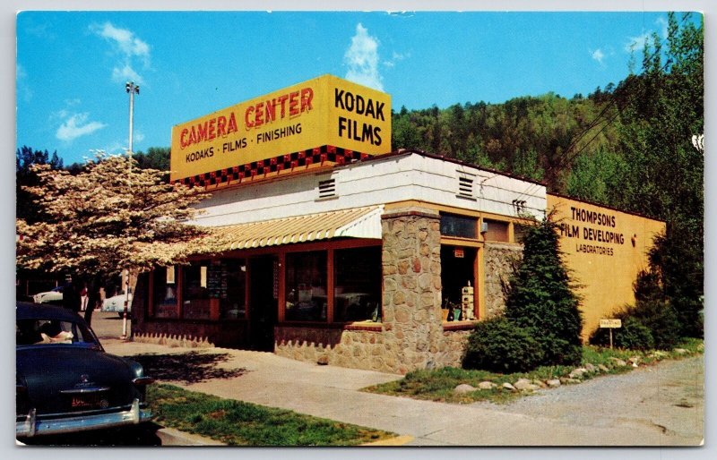 Thompsons Camera Center Gatlinburg Tennessee Great Smoky Mountain Park Postcard