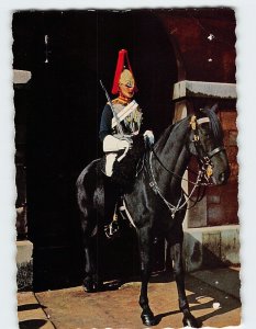 Postcard The Mounted Sentry, Whitehall, London, England