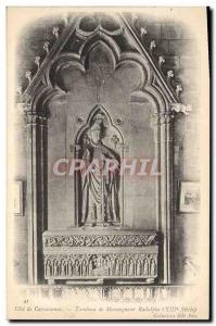 Old Postcard Death Cite Carcassonne Tomb of Archbishop Radulphe