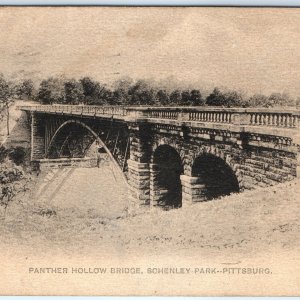 c1900s UDB Pittsburg, PA Early Panther Hollow Bridge Postcard A88