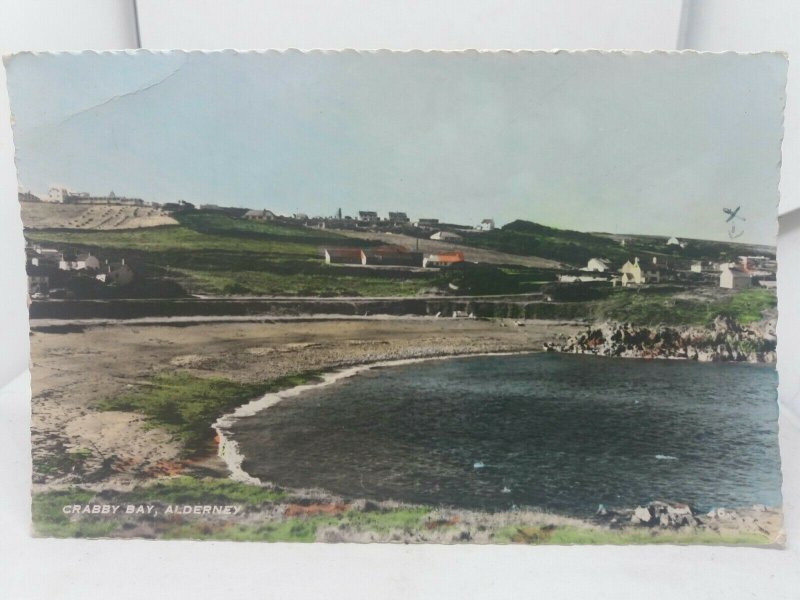 Vintage Rp Postcard Crabby Bay Alderney Channel Islands Posted 1960s