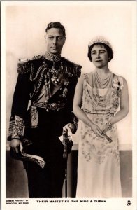 Tucks 4460 RPPC King George VI, Queen Elizabeth by Dorothy Wilding Postcard O42