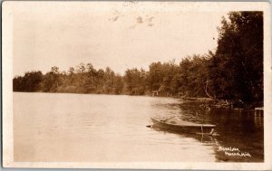 Bass Lake Peacock, Michigan RPPC Photo Postcard Vintage KH12