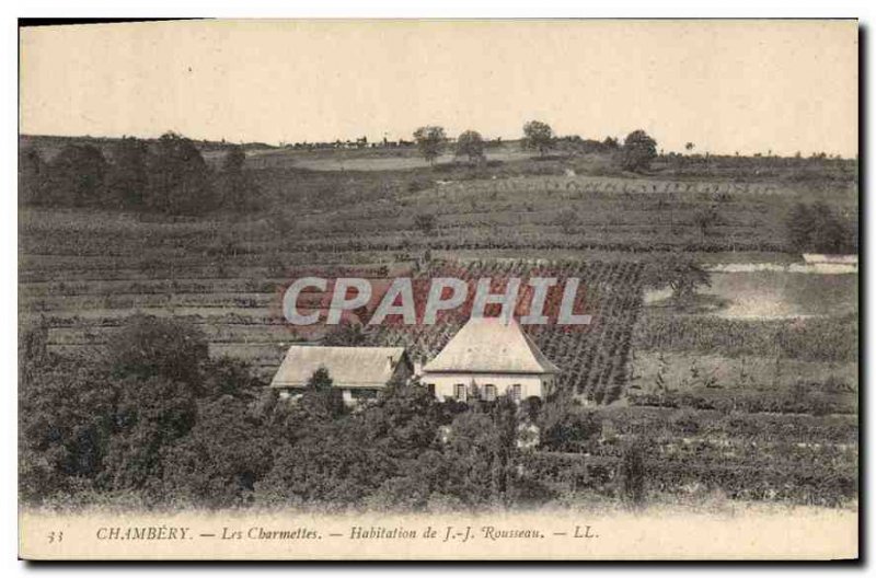 Old Postcard Chambery Charmettes Habitation Rousseau