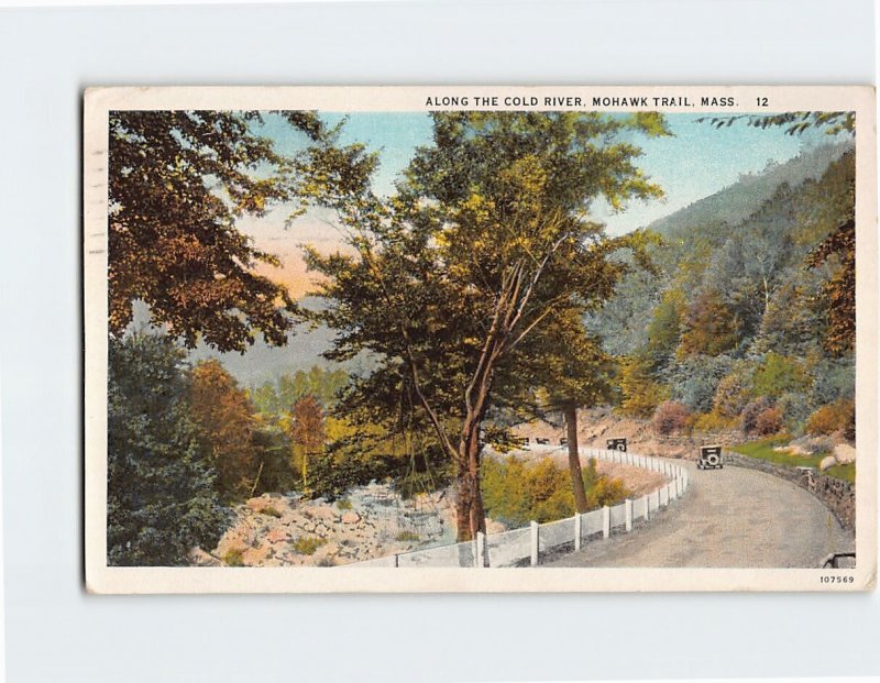 Postcard Along The Cold River, Mohawk Trail, Massachusetts