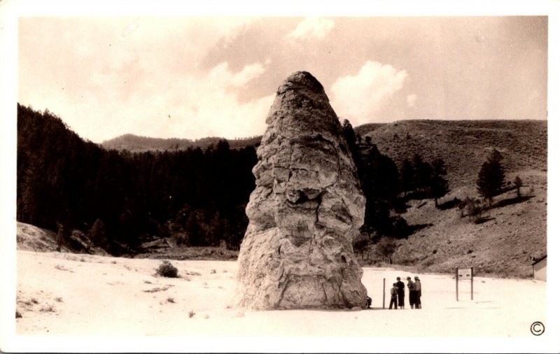 Yellowstone National Park Liberty Cap Real Photo