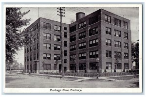 c1920's Weyenberg Shoe Factory Portage Wisconsin WI Unposted Antique Postcard