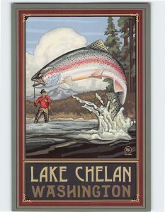 Postcard Fishing In Lake Chelan, Washington