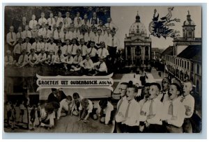 1944 Greetings from Oudenbosch Netherlands Unposted RPPC Photo Postcard