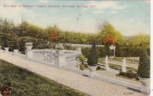 New York Saratoga Springs Sun Dial In Spencer Trask's Gardens 1910