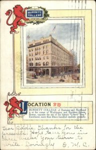 Burdett Business College Boston MA 1907 Postcard