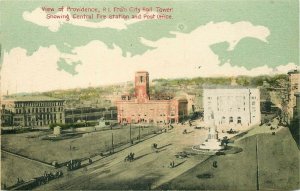 RI, Providence, Rhode Island, View from city hall tower, R. Wilkinson