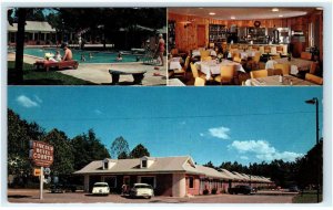 RUSTON, LA Louisiana ~ Roadside LINCOLN HOTEL COURTS c1950s  Postcard