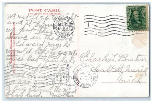 1907 Steamer Grand On Grand River Scene Grand Rapids Michigan MI Posted Postcard