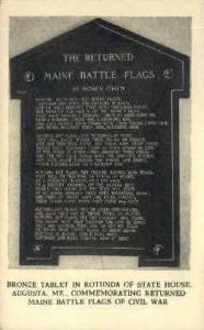 Bronze Tablet, State House in Augusta, Maine