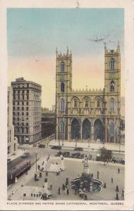 B77600 montreal place d armes and notre dame cather canada scan front/back image