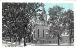 Dwight, IL Illinois   METHODIST CHURCH  Livingston~Grundy Co  ca1920's Postcard