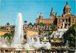 Postcard Modern Barcelona Montjuic Park National Palace of Art and Monumental...