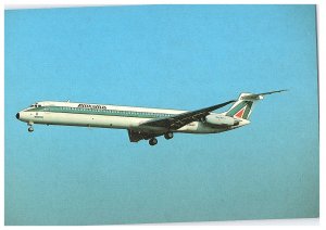 Alitalia MD-82 Airplane Postcard