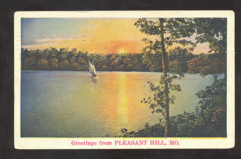 GREETINGS FROM PLEASANT HILL MISSOURI VINTAGE POSTCARD