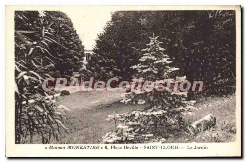 Postcard Old House Monestier Deville Place Saint Cloud Garden