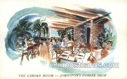 Daytona Beach Florida USA The Garden Room in Johnstons Coffee Shop Unused 