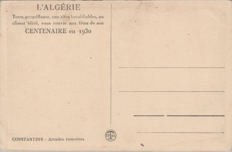 Algeria Constantine Arcades Romaines Vintage Postcard C145