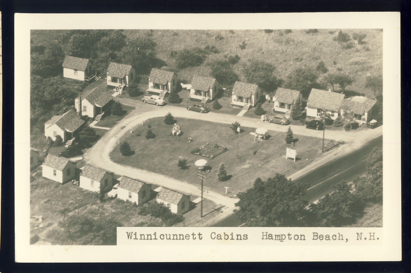 Hampton Beach New Hampshire Nh Postcard Winnicunnett Cabins