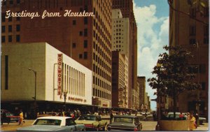 Greetings From Houston Texas Vintage Postcard C211