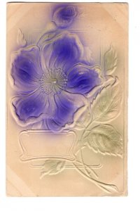Embossed Silk-screened Purple Flower, Used New Jersey, 1908