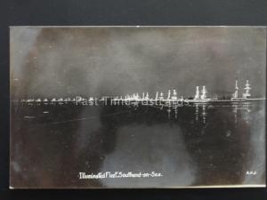 Essex SOUTHEND ON SEA The Illuminated Fleet - Old RP Postcard by A.H.J.