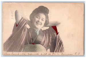 1905 Japanese Geisha Girl Handcolored Harrisburg Pennsylvania PA Posted Postcard 