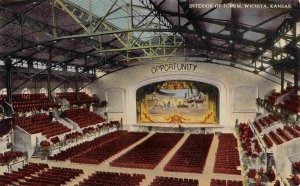 Forum Interior Auditorium Theater Stage Wichita Kansas 1910c postcard