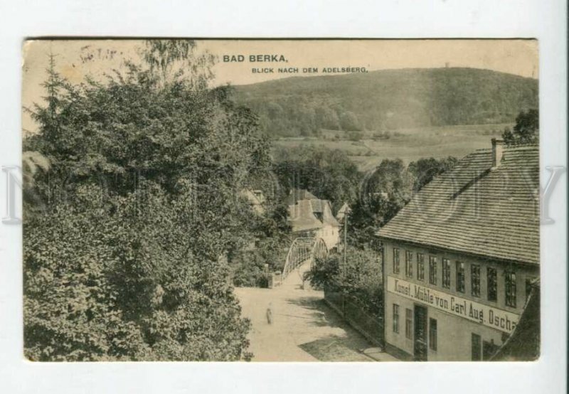 428390 GERMANY Bad Berka View of the Adelberg Art mill Vintage postcard
