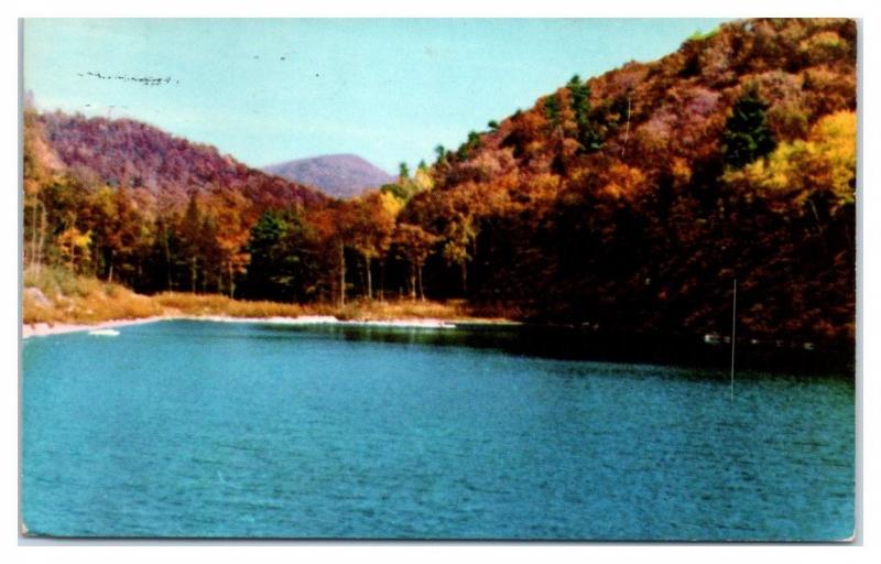 1974 Lake at Reservoir at Woodstock, VA Postcard