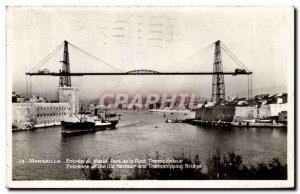 Marseille - Entree du Vieux Port and the Transporter Bridge - Old Postcard
