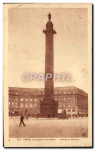 Old Postcard Paris Vendome Column