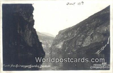 Real Photo Parti fra Geirrangerfjorden Sondmor Norway Unused 